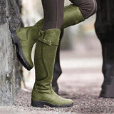 Wasserabweisende Damenstiefel – Robuste, kniehohe Outdoor-Stiefel mit rutschfester Sohle, ideal für Reiten und Trekking