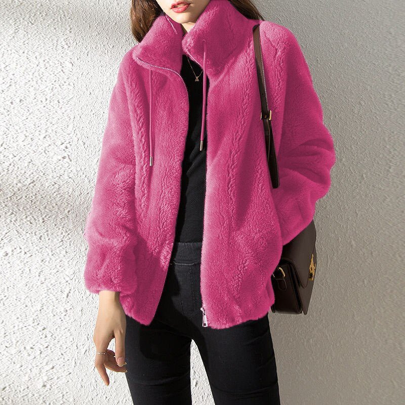 Herbstliche Eleganz - Modische Gesteppte Fleecejacke für Damen
