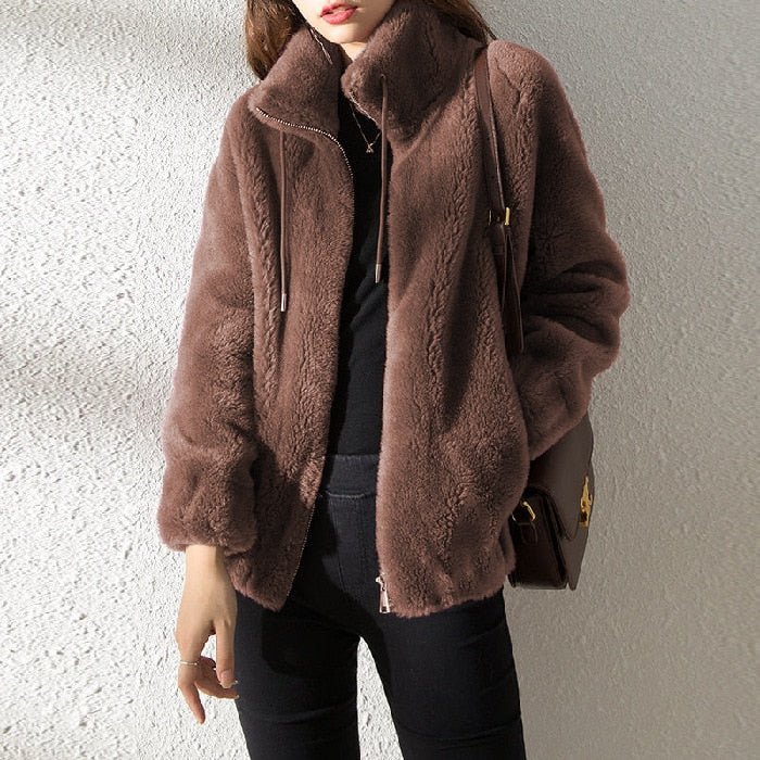 Herbstliche Eleganz - Modische Gesteppte Fleecejacke für Damen