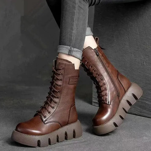 Elegante Damenstiefel mit robuster Sohle für den Winter 2024